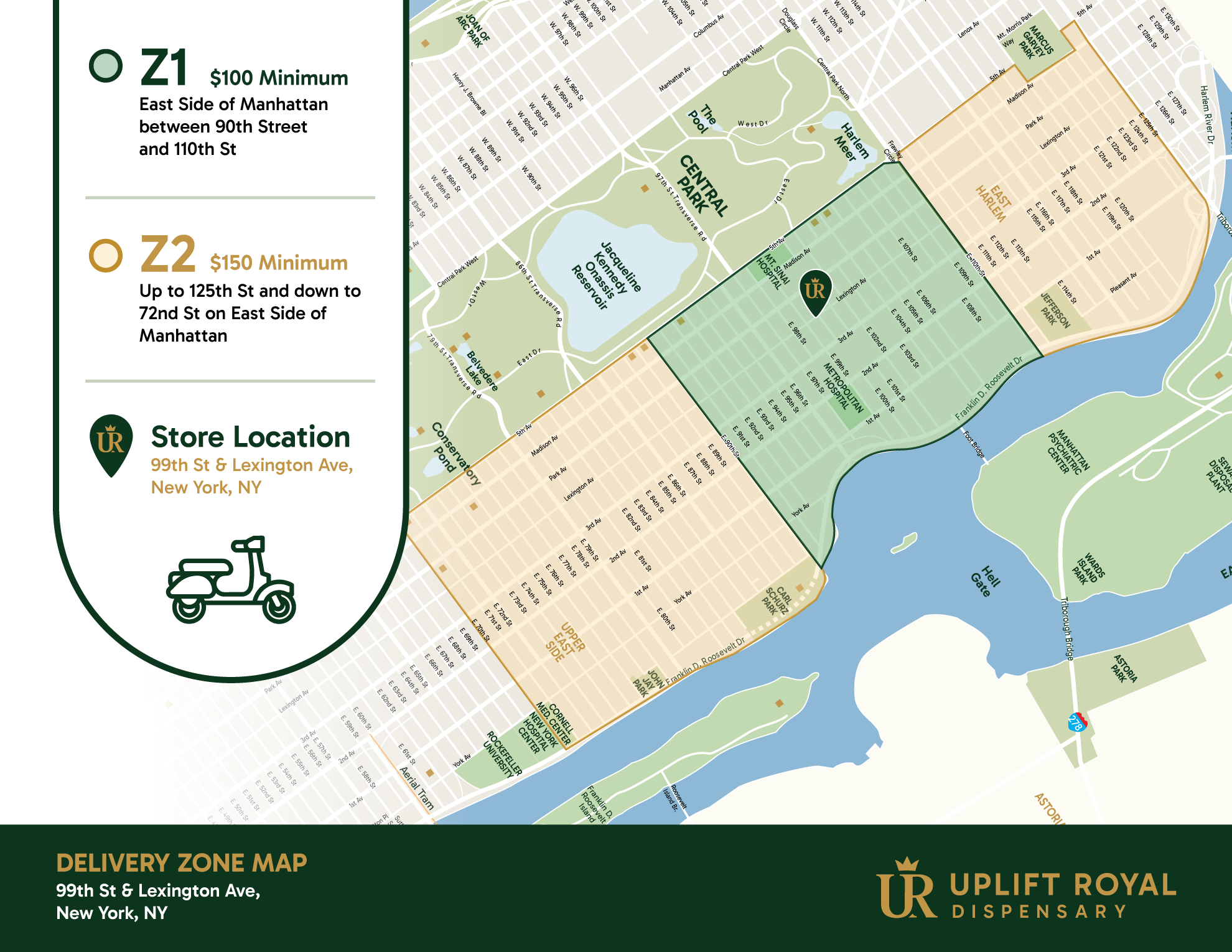 Uplift Royal delivery zone map